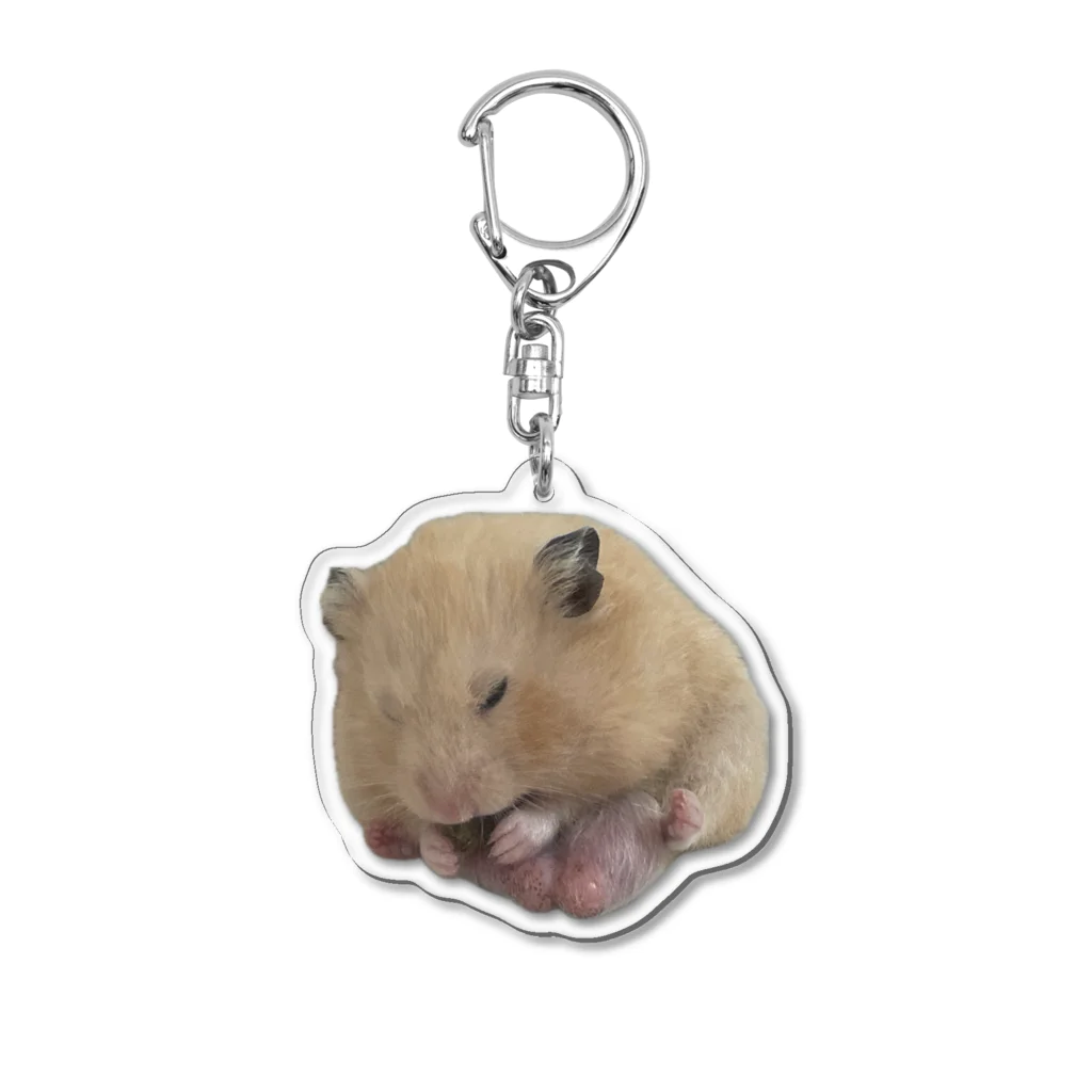 ふわふわのえびふらいのもぐもぐだいず Acrylic Key Chain