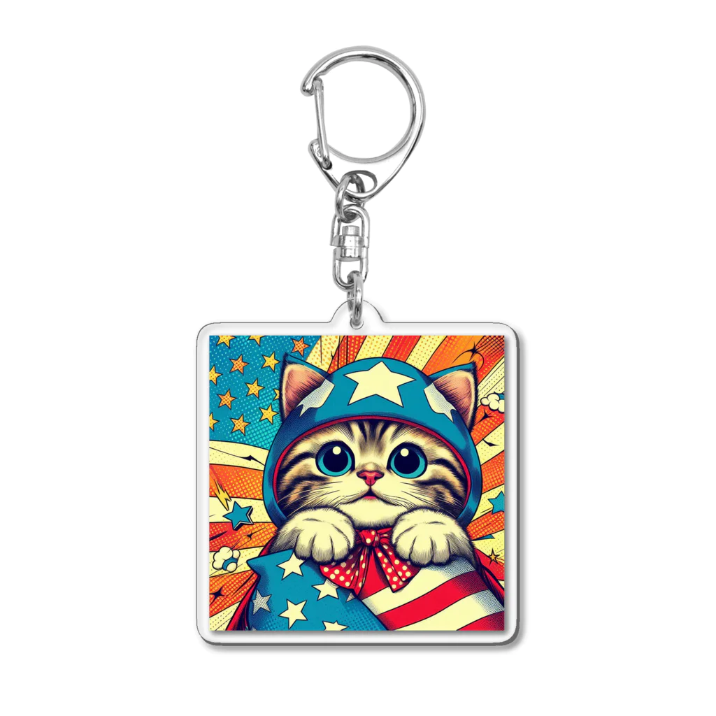 Chiro22のアニメチックねこちゃん。 Acrylic Key Chain