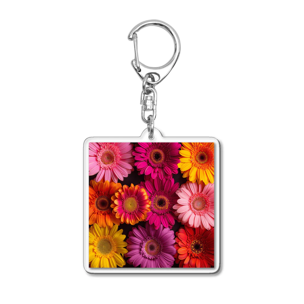 オンラインショップイエローリーフの色鮮やかな綺麗な花 Acrylic Key Chain