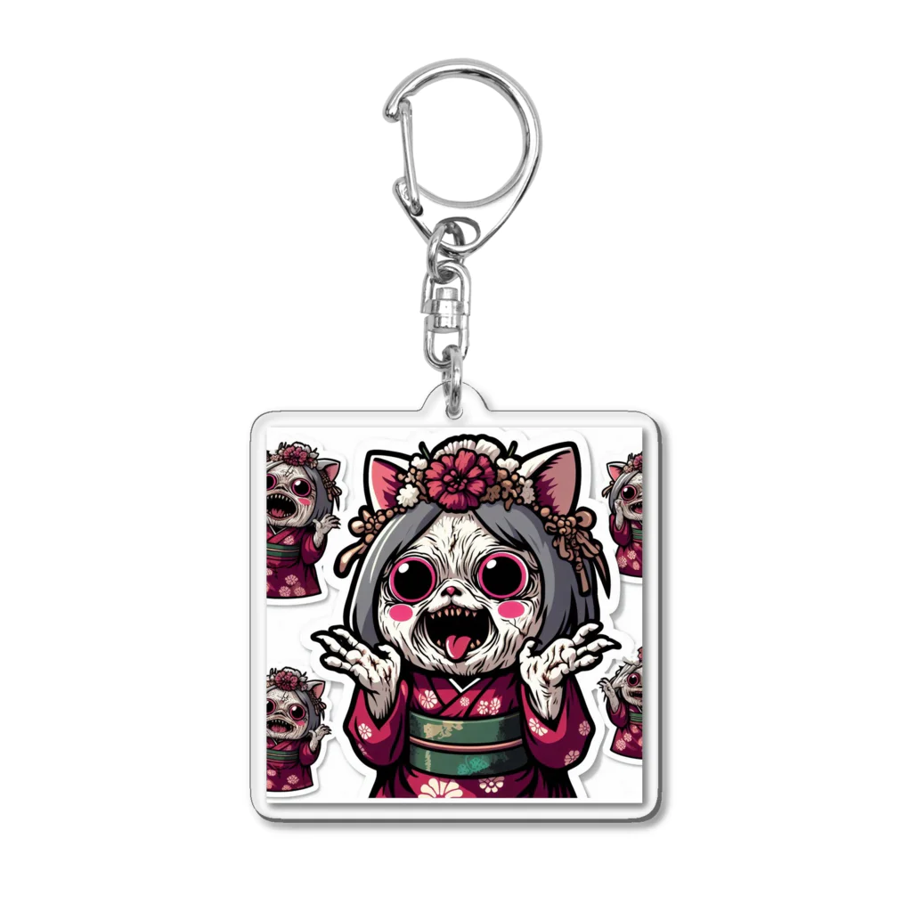 うめ組屋さんのわぉねこ Acrylic Key Chain