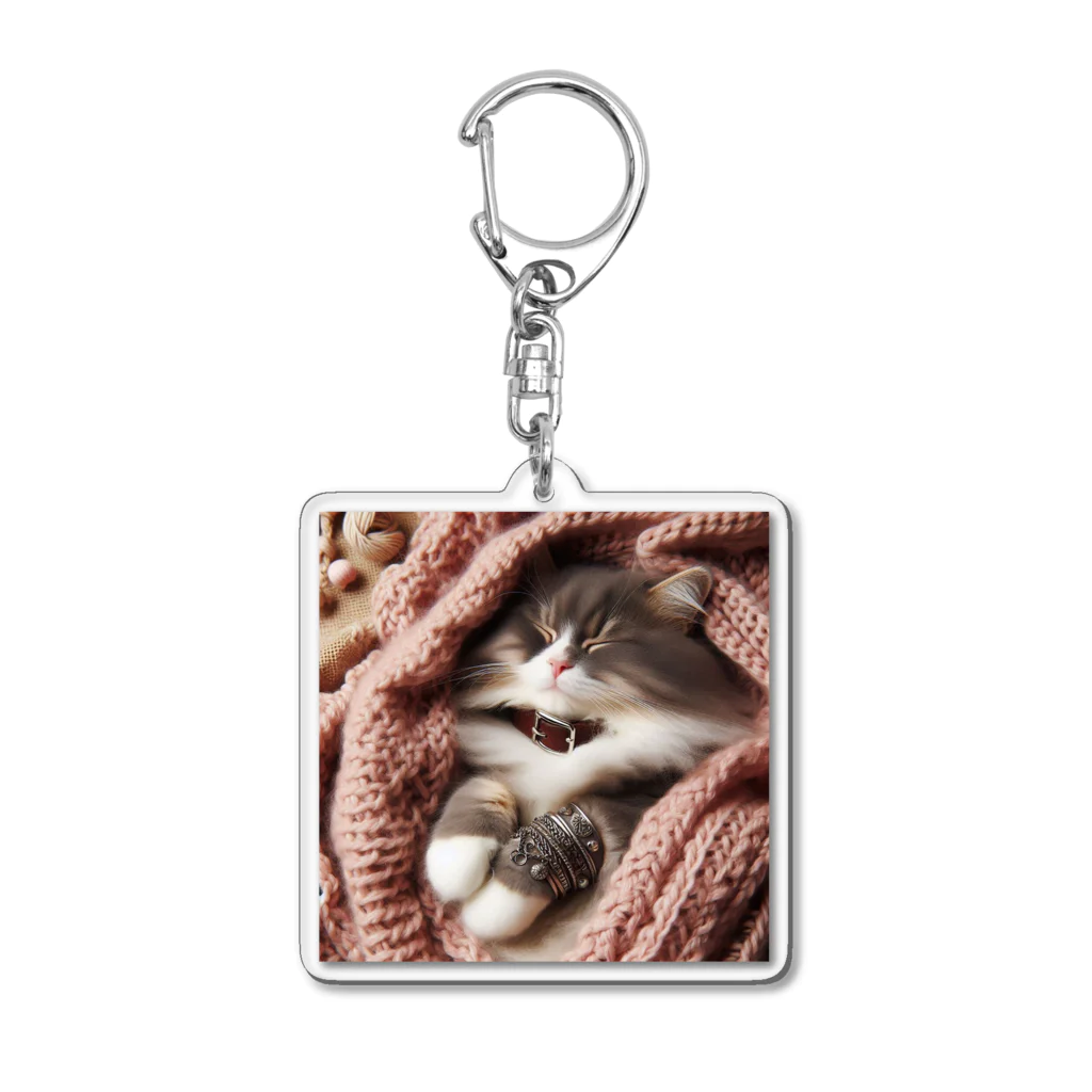 cat_smart_lifeの猫×睡眠×癒し Acrylic Key Chain