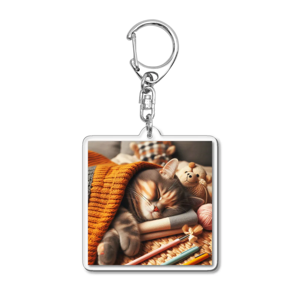 cat_smart_lifeの猫×睡眠×癒し Acrylic Key Chain