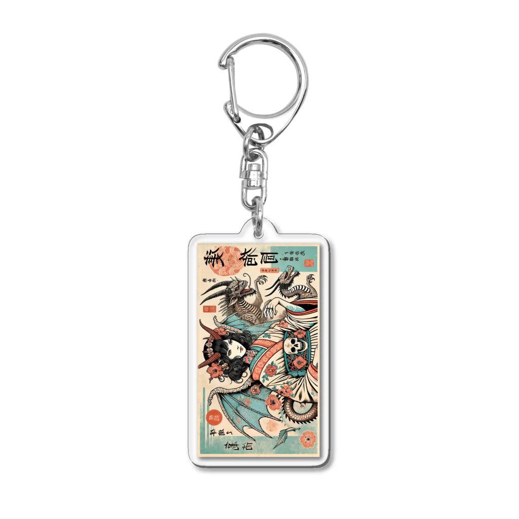 yukata_girlのyukata_giral Acrylic Key Chain