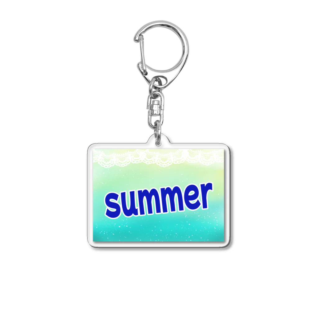 atelier_lapislazuliの夏メロンソーダ Acrylic Key Chain