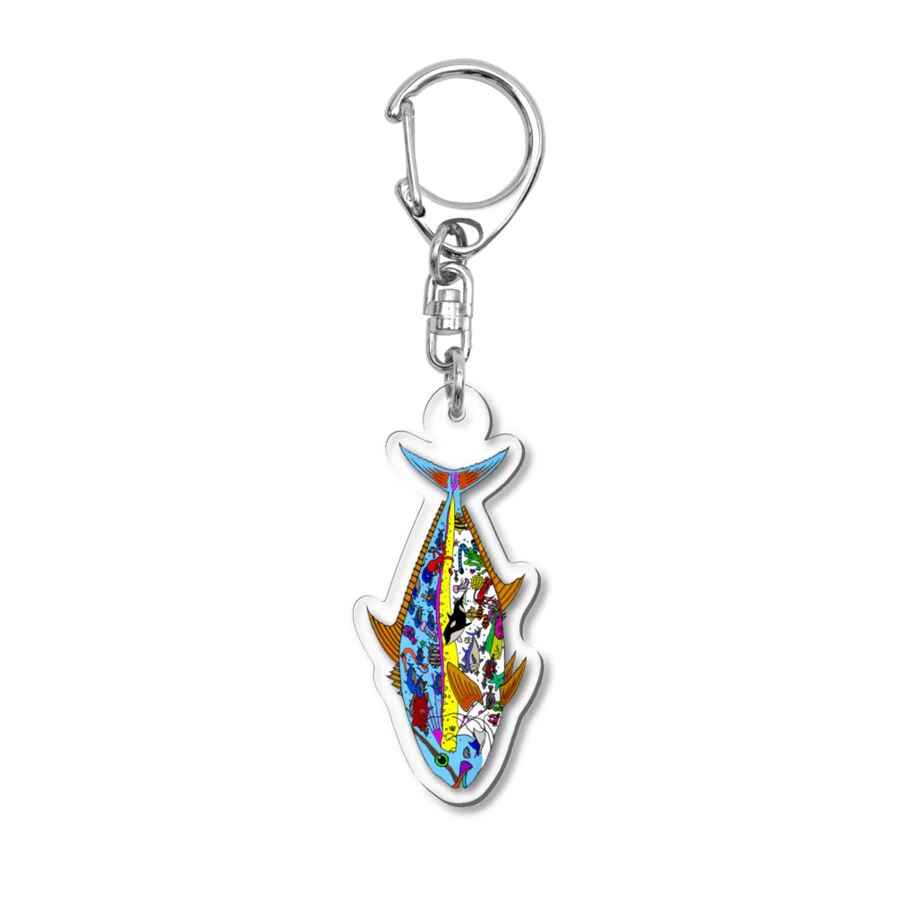 vivid seaの🐟「かんぱちくん」タテ Acrylic Key Chain