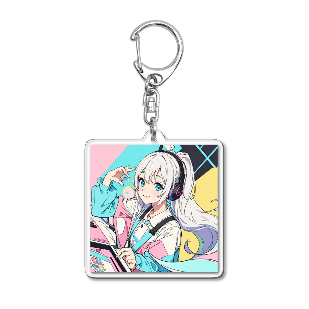 yozoraniyumeoの魔法ゲーマー少女 Acrylic Key Chain