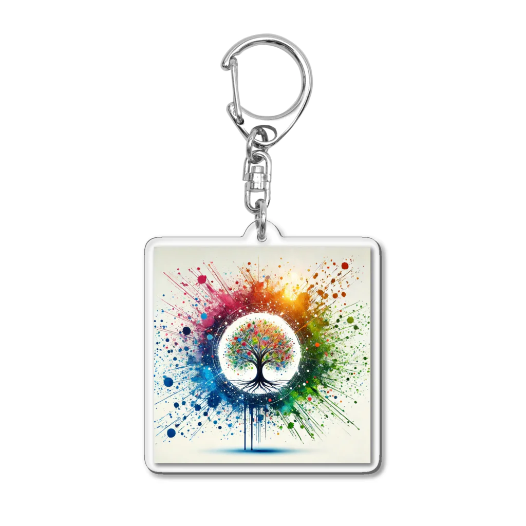 pyoromalの絵具が垂れちゃった・・・ Acrylic Key Chain