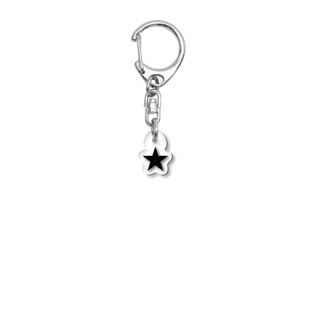 DRIPPEDのBLACK STAR REVIVAL-GTO STAR リバイバル-(黒星・ワンスター)Tシャツ Acrylic Key Chain