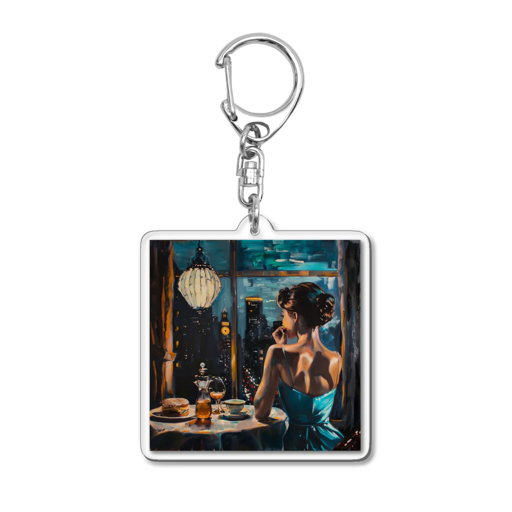 AQUAMETAVERSEの夕暮れ・寛ぎの時間　Tomoe bb 2712 Acrylic Key Chain