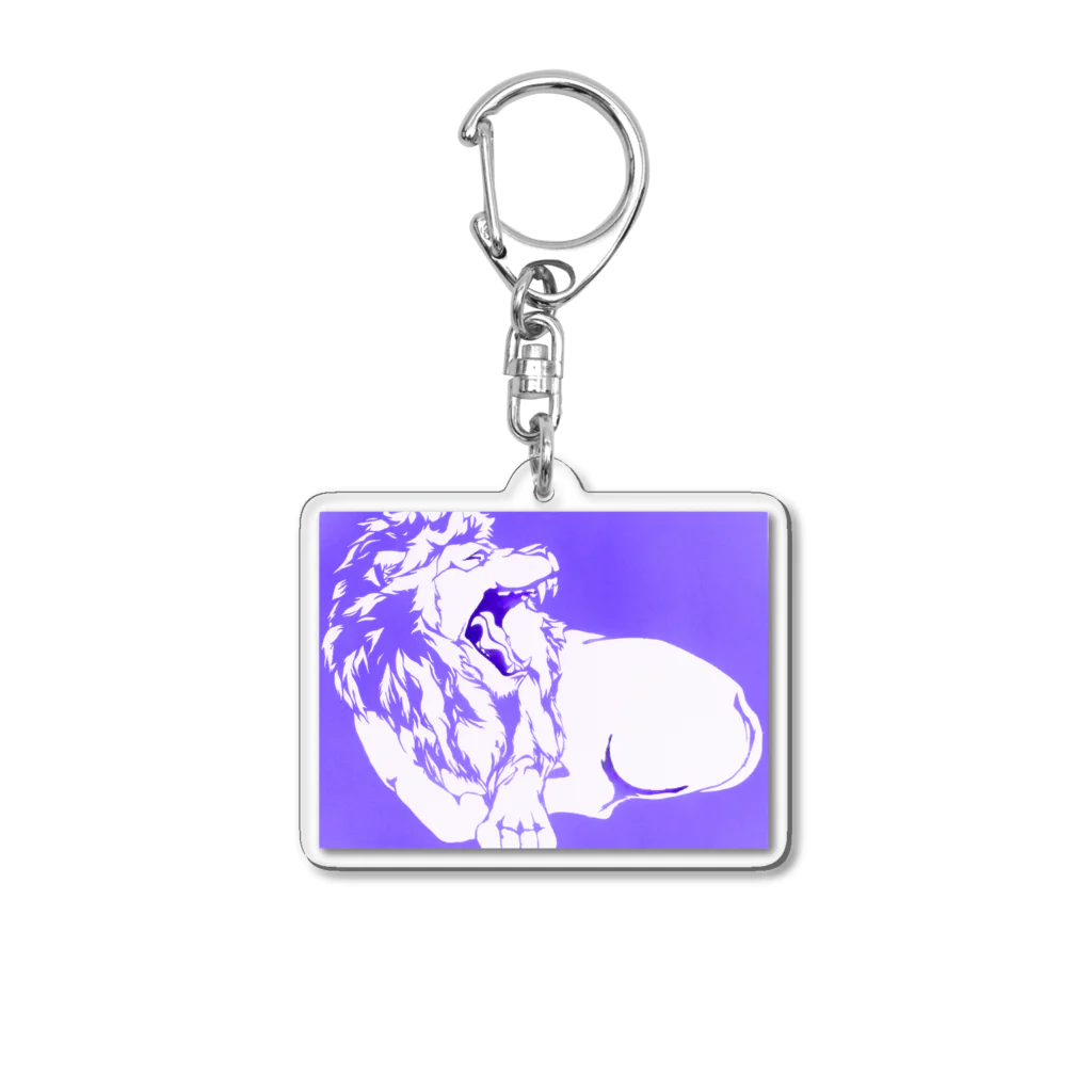 DESIGN Vivian U.のライオンのナッツ（Purple） Acrylic Key Chain