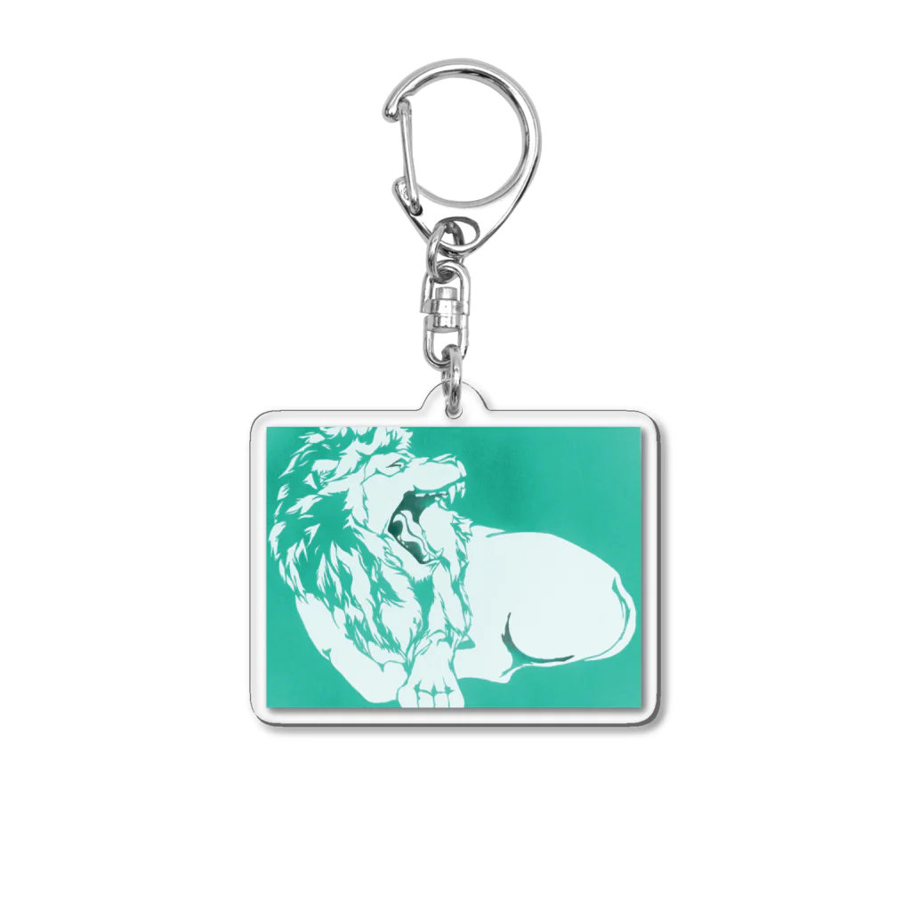 DESIGN Vivian U.のライオンのナッツ（Green） Acrylic Key Chain