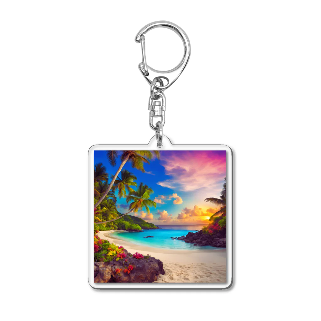 HOSHI-TANEKO🌠の🌊美しい海岸🏄✨ Acrylic Key Chain