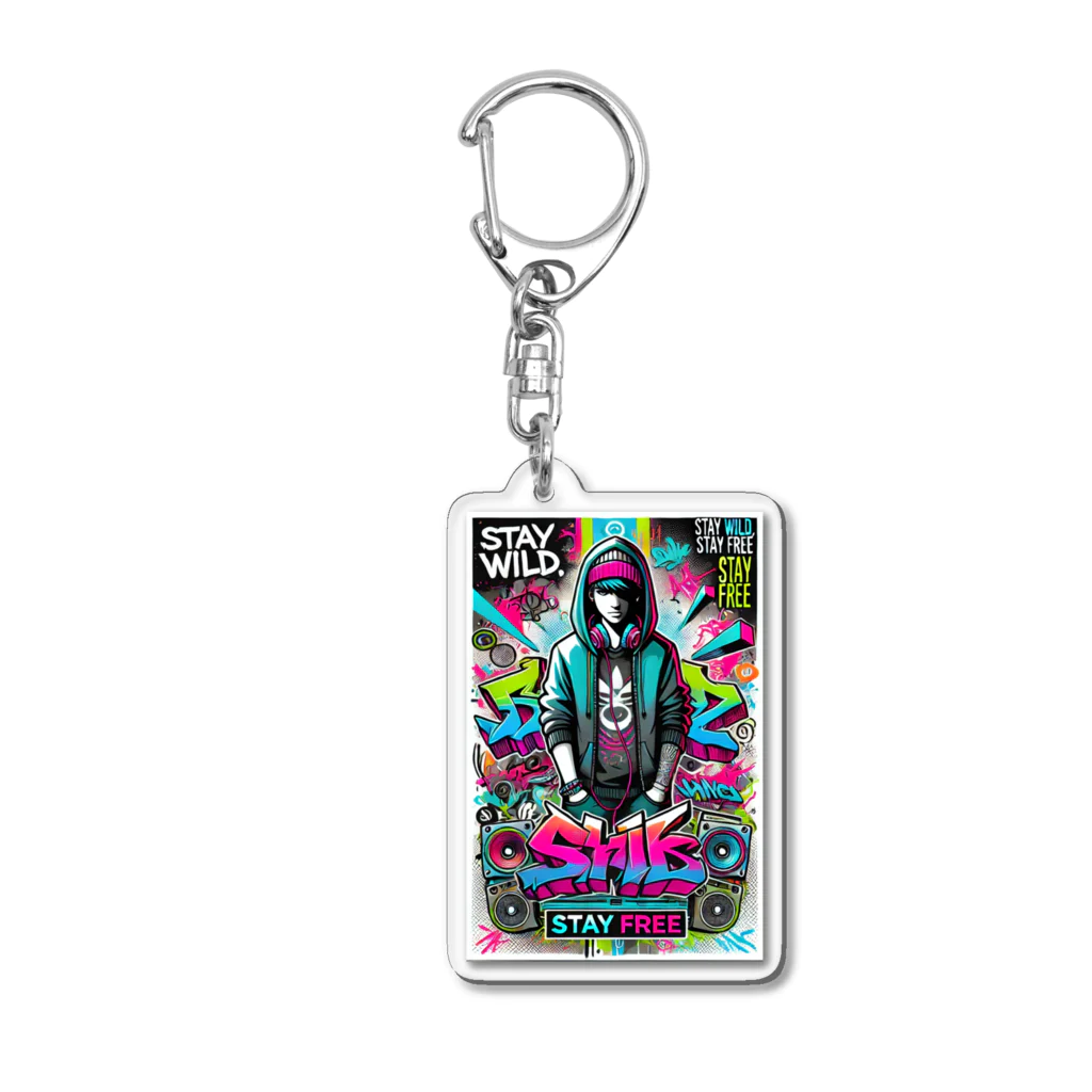 Glovira_Storeのグラフィティアート Acrylic Key Chain