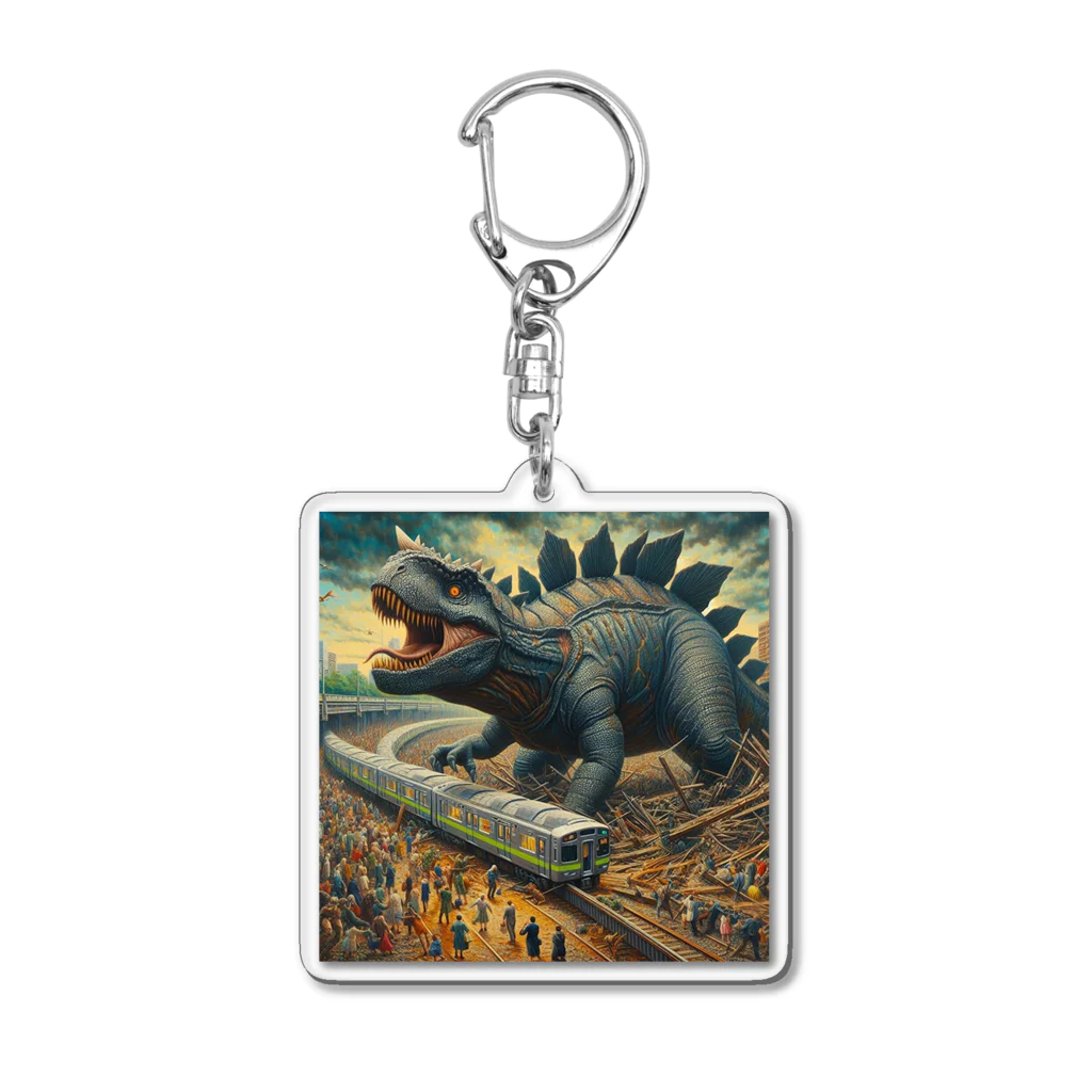 やるか、やらぬか？本人次第の恐竜にはなれなかった Acrylic Key Chain