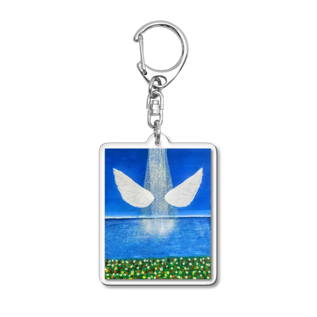 アリエルのアトリエの天使のはね(青空) Acrylic Key Chain