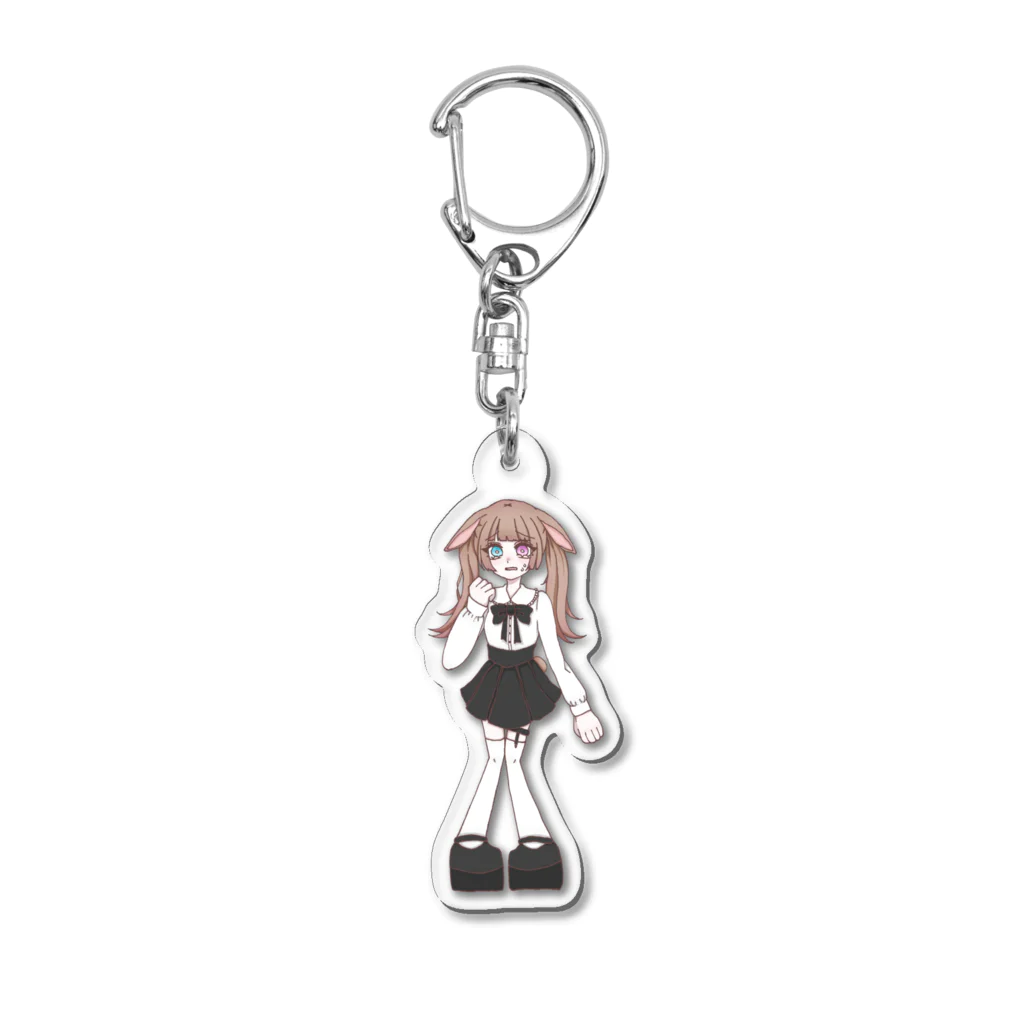 地雷子ﾁｬﾝの双子うさぎちゃん(量産型) Acrylic Key Chain