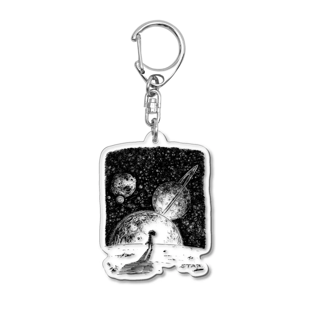 hearthead82のスペースジャーニー Acrylic Key Chain