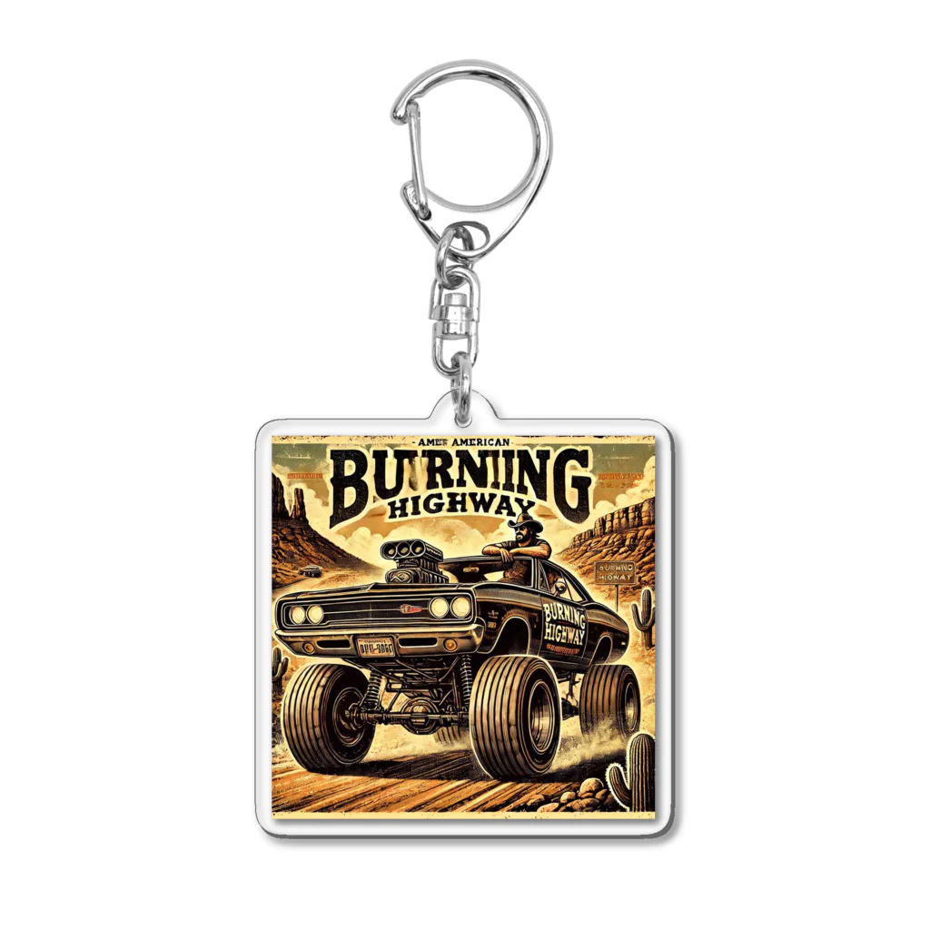 monkmonのバーニングハイウェイ2 Acrylic Key Chain