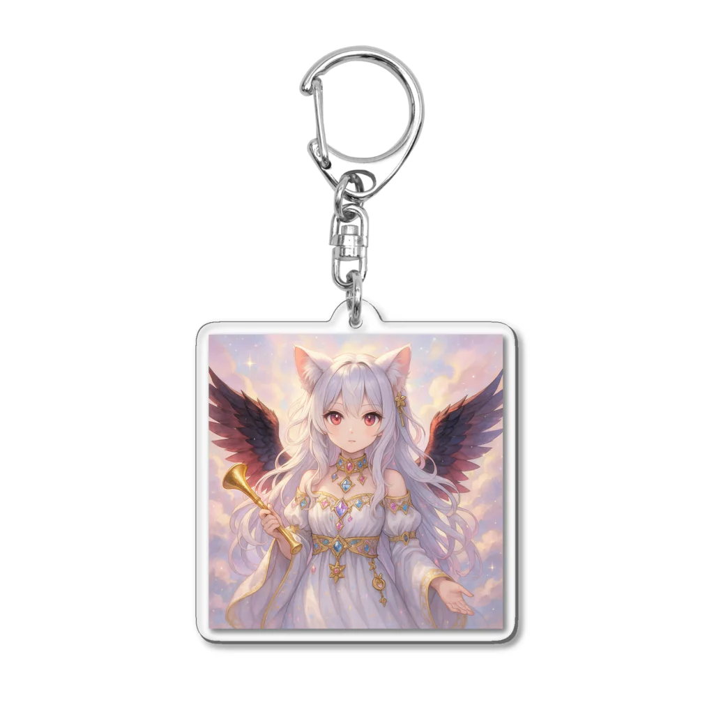 ふんわり屋のめんとにゃー。 Acrylic Key Chain