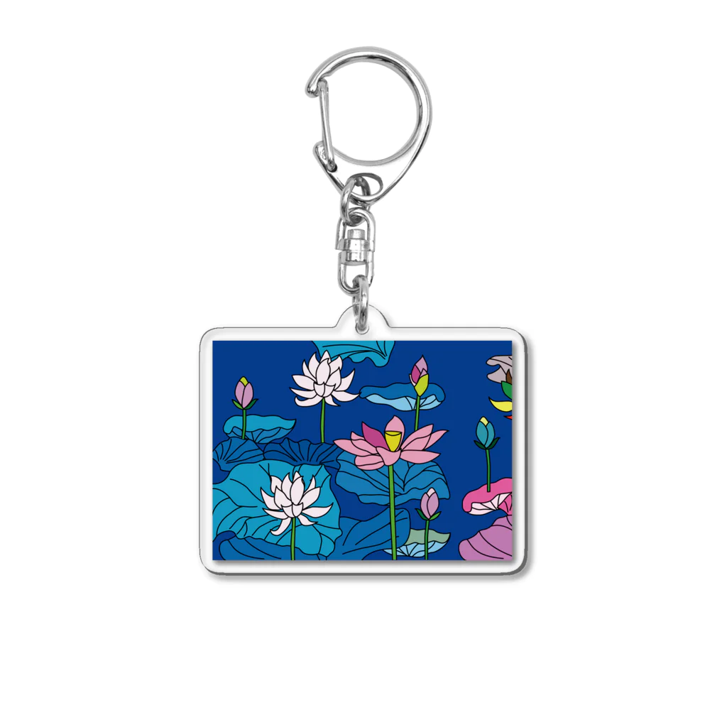 BlupiggのLOTUS  の青 Acrylic Key Chain