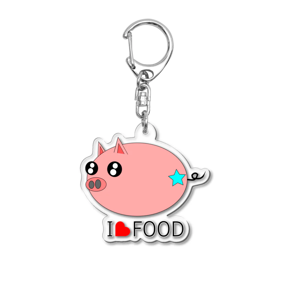 Yuko’ｓ Galleryのこぶたのラブちゃん Acrylic Key Chain