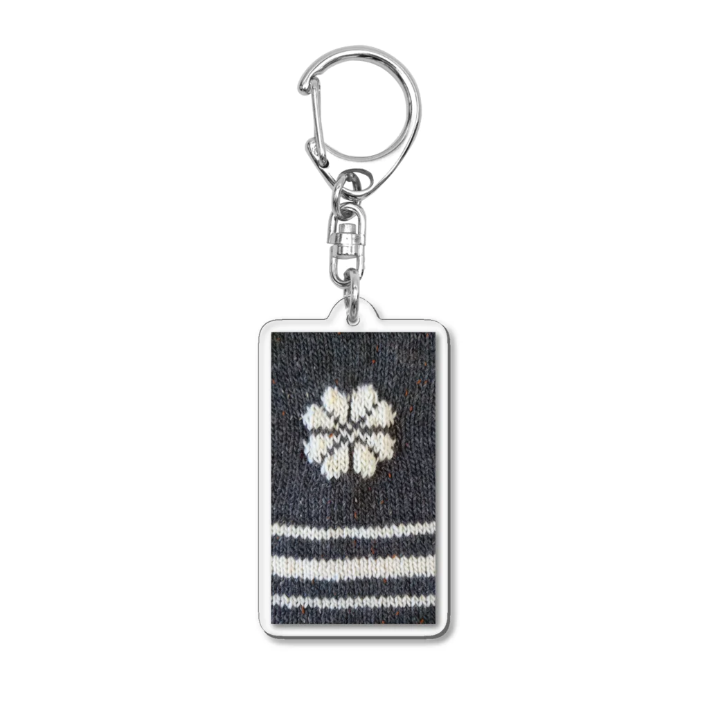 CO-ZOOの白い花 Acrylic Key Chain