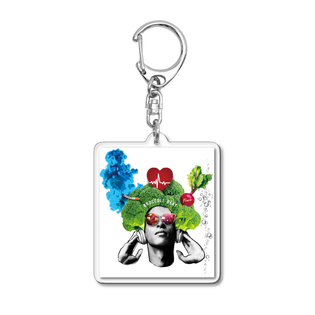 JunKomのBroccoli beat Acrylic Key Chain