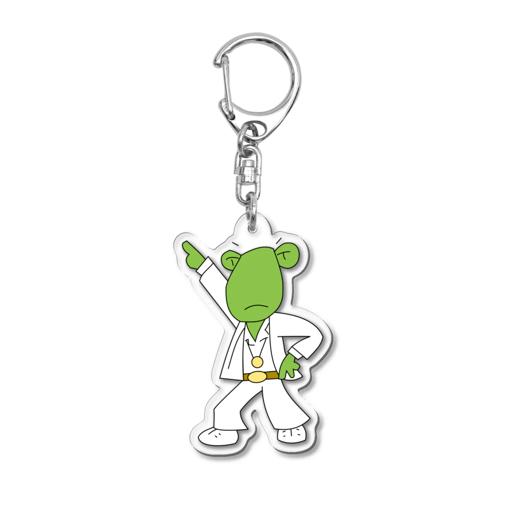 Pat's WorksのDISCO FROGBERT Acrylic Key Chain