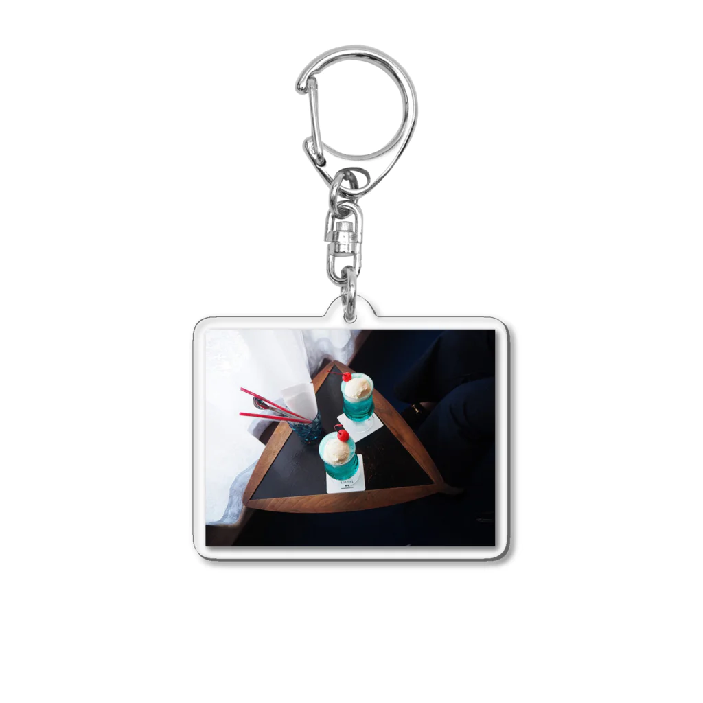 masaya_creamsodaの青いクリームソーダ Acrylic Key Chain