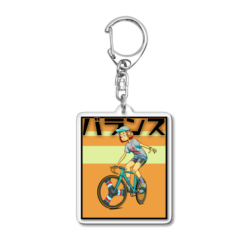 nidan-illustrationのバランス (inked fixie girl) Acrylic Key Chain