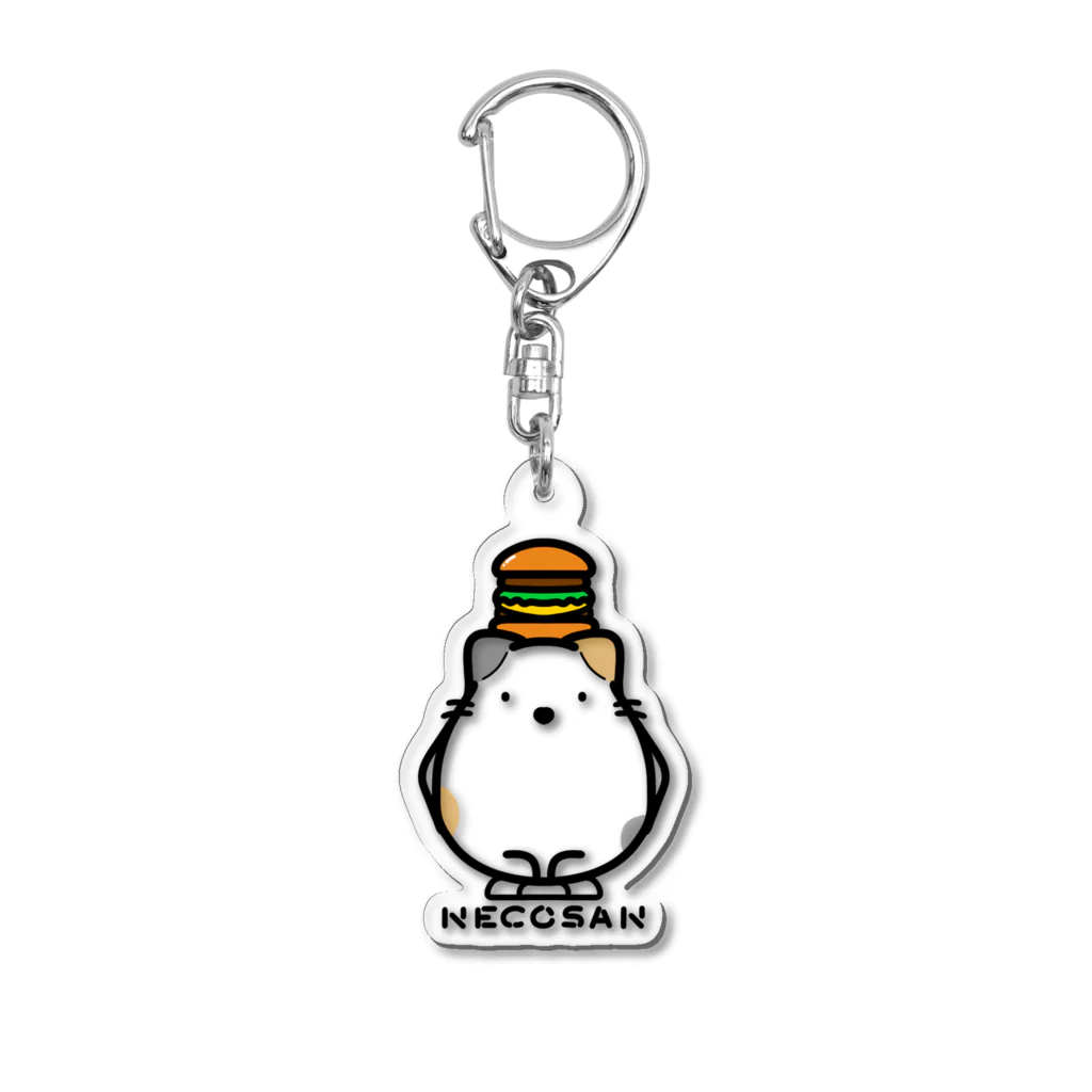 どやネコ！どやちゃん。のねこさんとハンバーガー Acrylic Key Chain