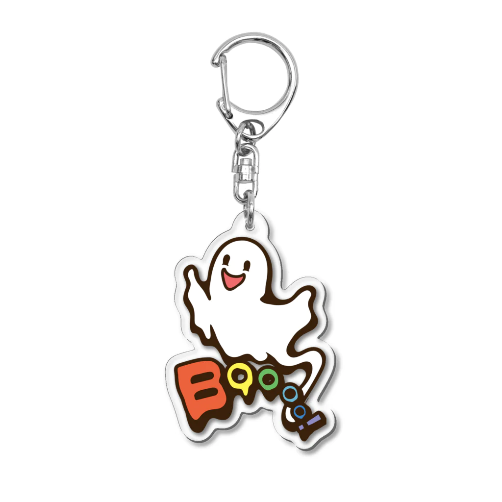 Cɐkeccooのおばけちゃんばぁ!(Boo!ゴースト)カラフル Acrylic Key Chain