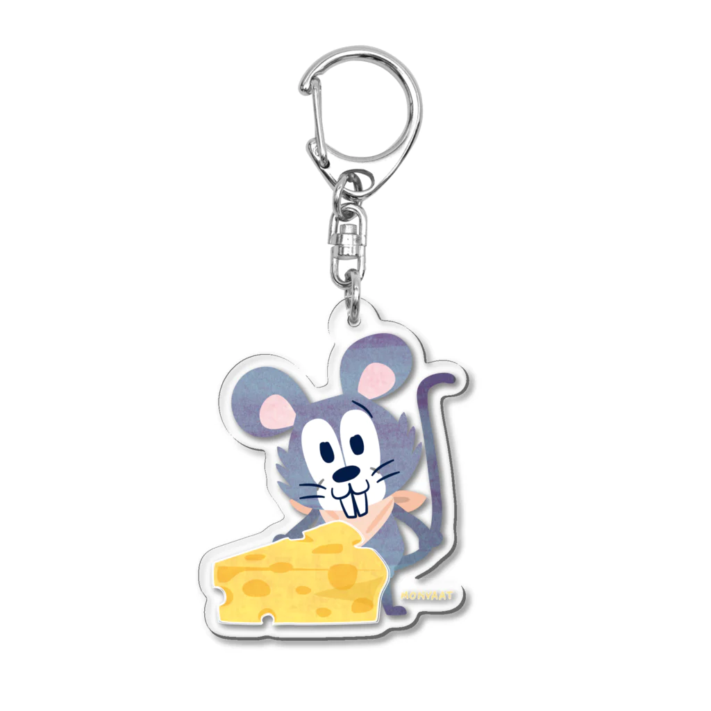 イラスト MONYAAT のCT189チーズはここに！*ステッカー Acrylic Key Chain