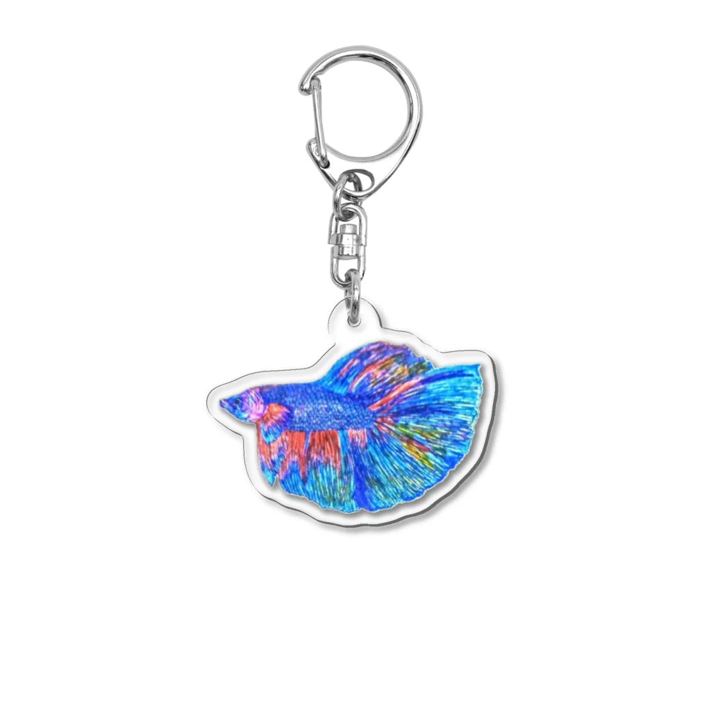 MOONのベタ ブルー Acrylic Key Chain