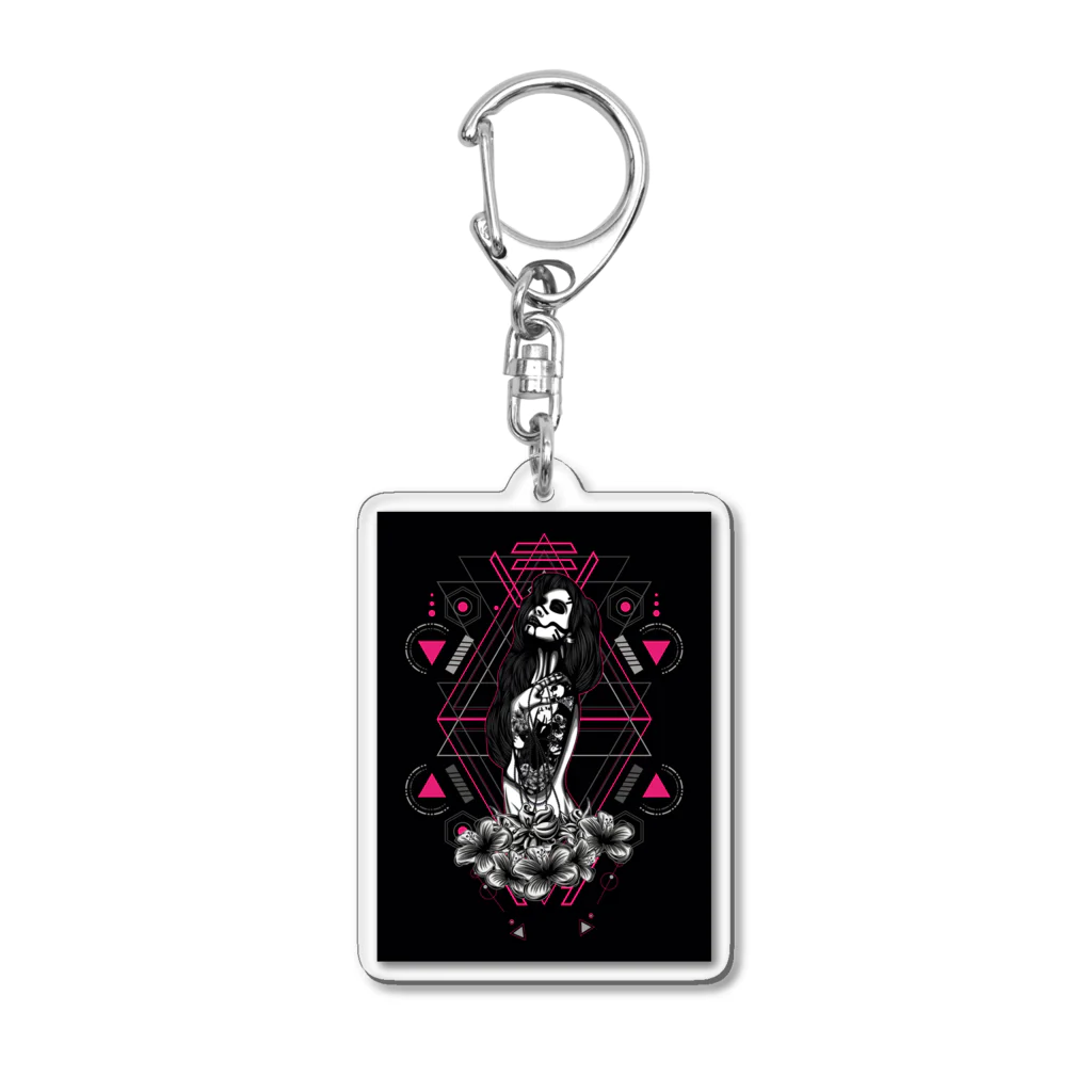 レッドムーンのneo girl Acrylic Key Chain