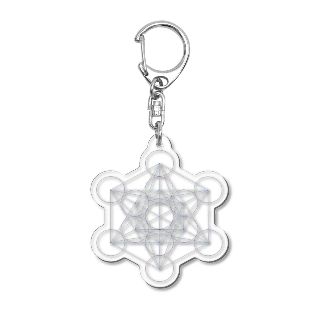 silvermist358のシンプル　「Metatron’s Cube」 Acrylic Key Chain