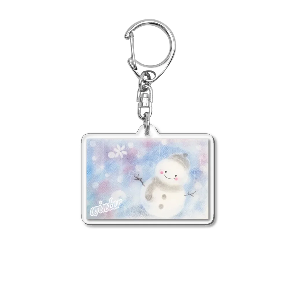 からふるの雪だるま Acrylic Key Chain