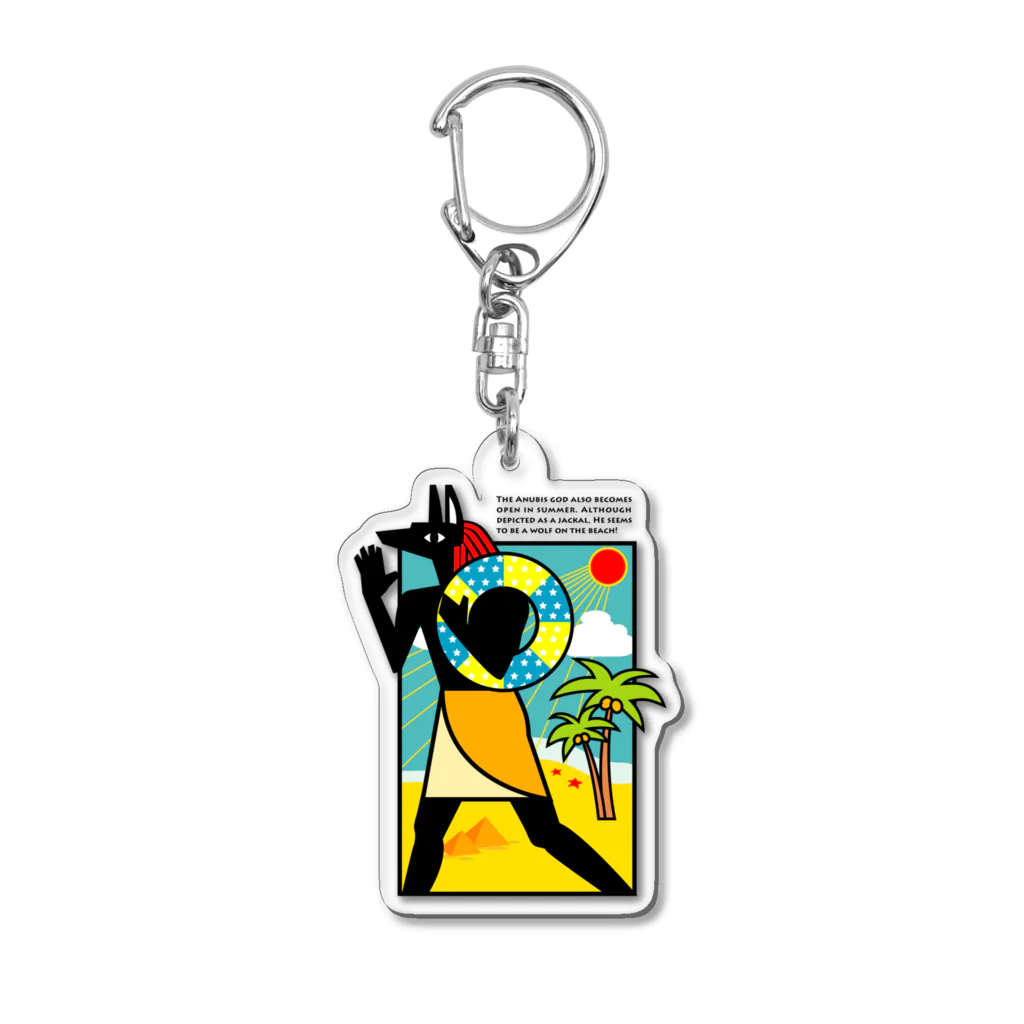 huroshikiの夏のアヌビス神 in the beach Acrylic Key Chain