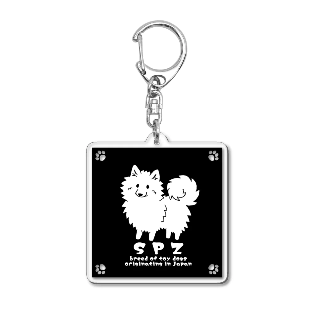 Chiyo.Wan(🐕🕊️のお店)のSPZ 日本スピッツロゴ Acrylic Key Chain