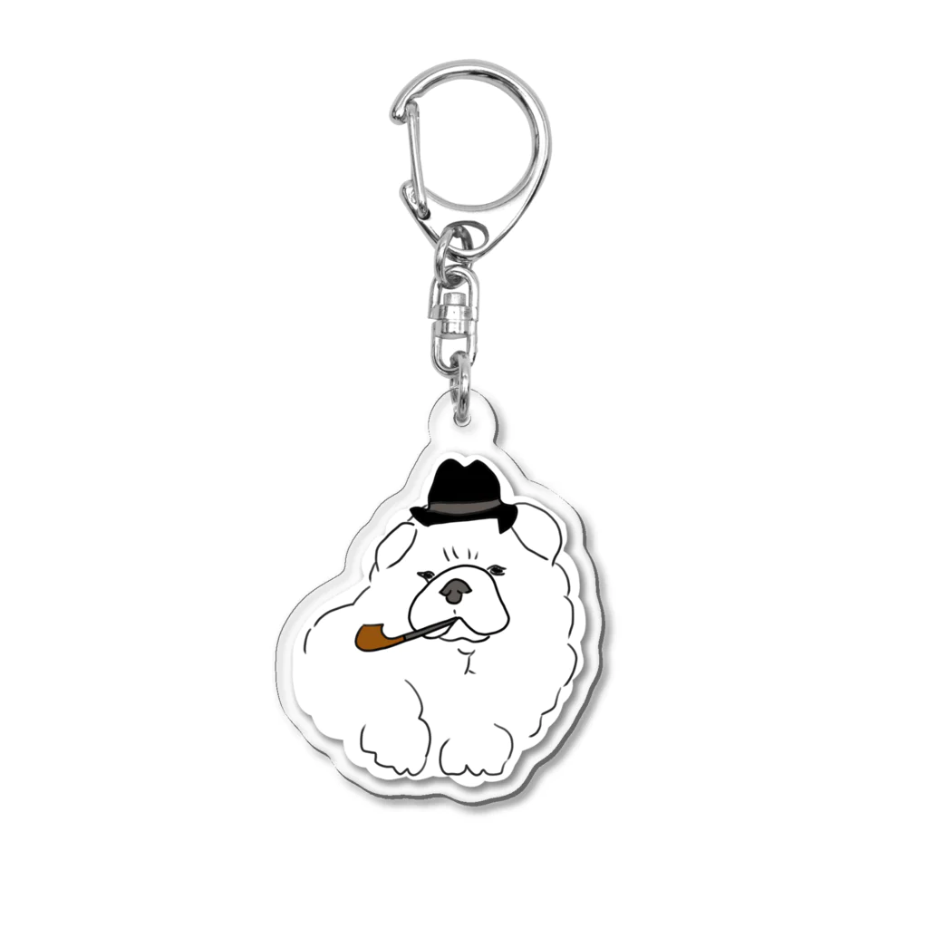 ドードーのChowchow dog Acrylic Key Chain