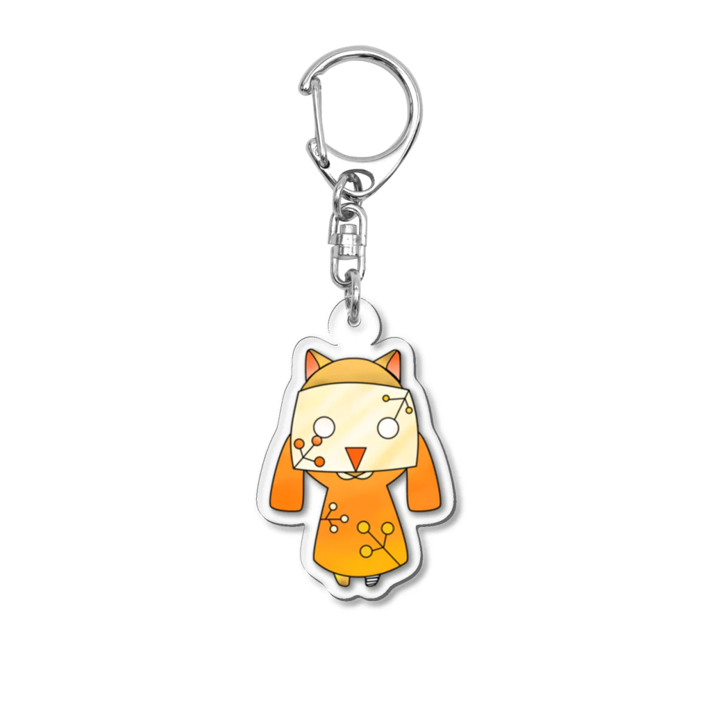 くまのおもちゃ箱の楽ちゃん Acrylic Key Chain