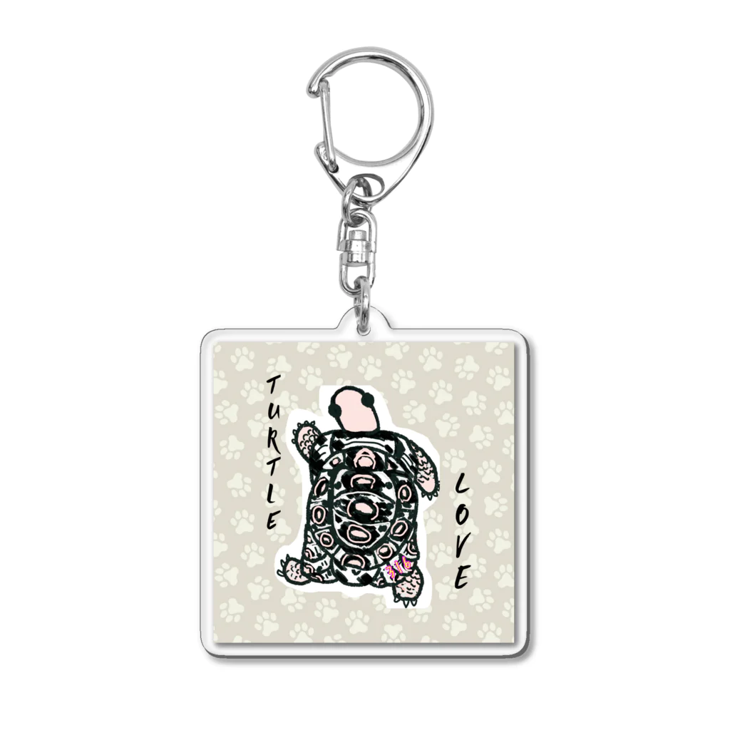 316(MIHIRO)のパブコックーヒョウモンちゃん カラフル Acrylic Key Chain