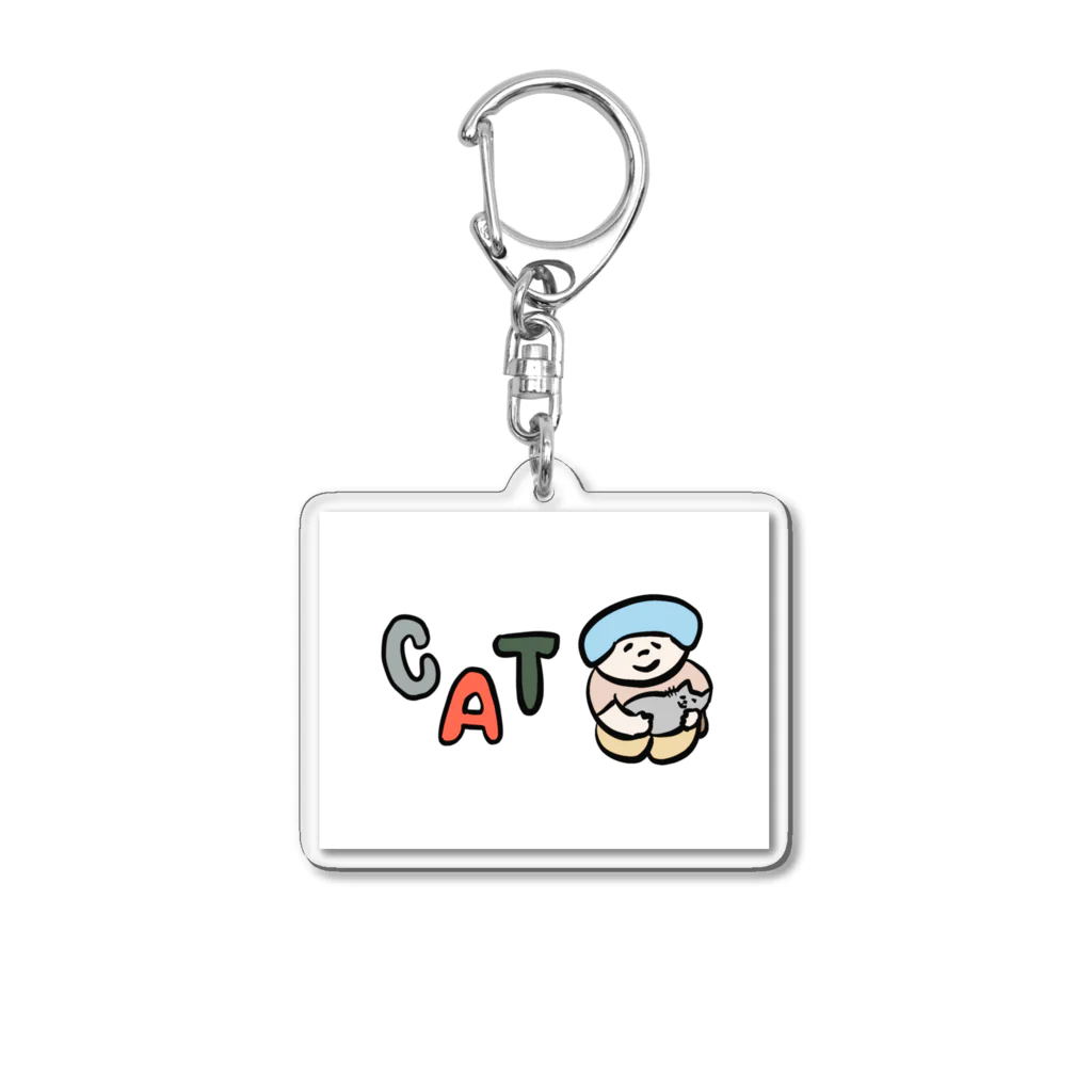 hanacoのキャット アルファベット Acrylic Key Chain