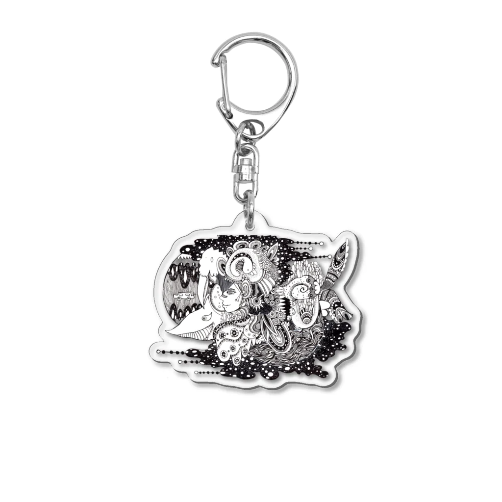 ラビもちFactoryのあの子の夢　その2 Acrylic Key Chain