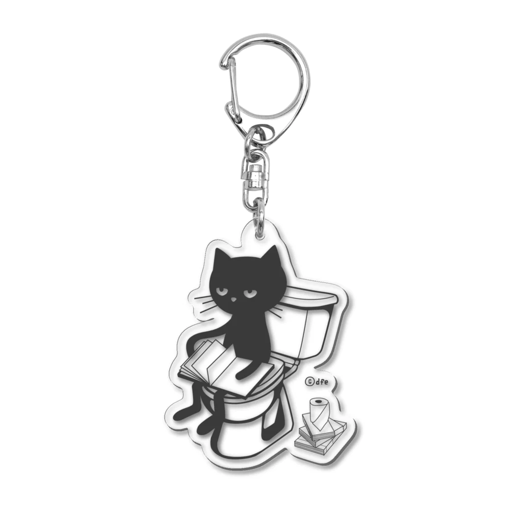 Design For Everydayのトイレット•キャット Acrylic Key Chain