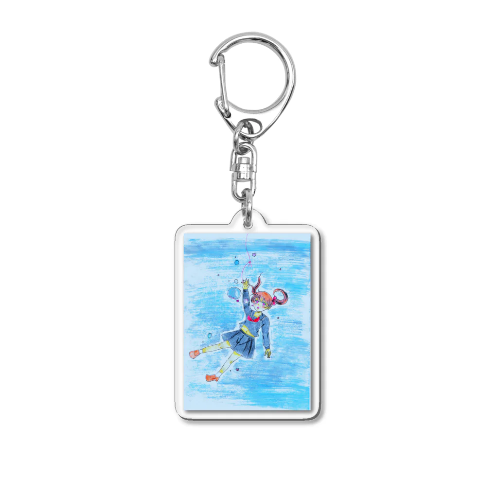 お白湯の脳内のセーラー服と初恋 Acrylic Key Chain