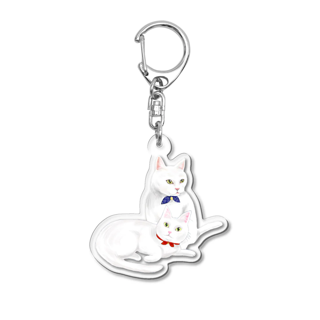 WataMayuroom☆のハク君とパールちゃん Acrylic Key Chain