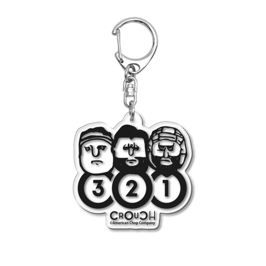 b.n.d [街中でもラグビーを！]バインドの【ラグビー / Rugby】 CROUCHロゴ Acrylic Key Chain