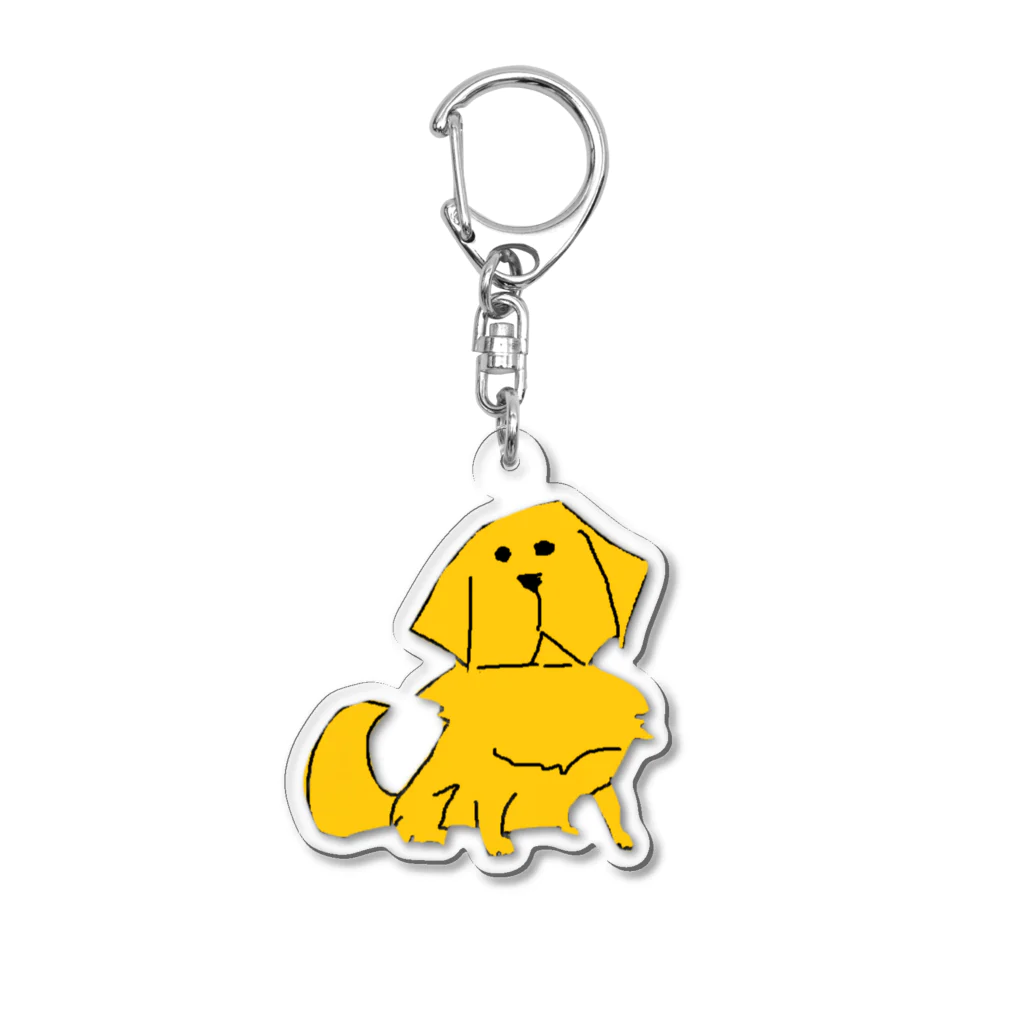 カカオのゴールデンレトリバー　犬 Acrylic Key Chain