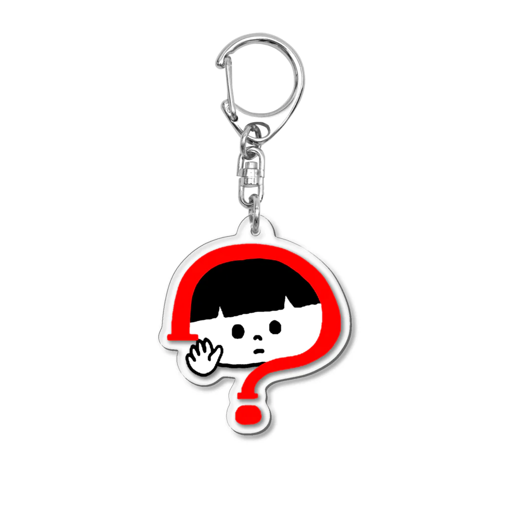 hikoのシロクロ君とあお目ねこ Acrylic Key Chain